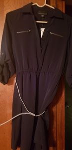 Black attention work dress